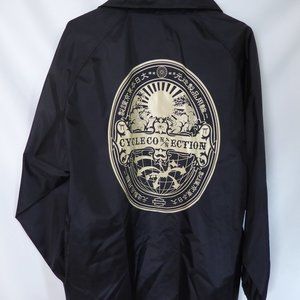 TOKYO JAPAN CYCLE CONNECTION LONG SLEEVE BLACK WINDBREAKER JACKET (NEW) XL